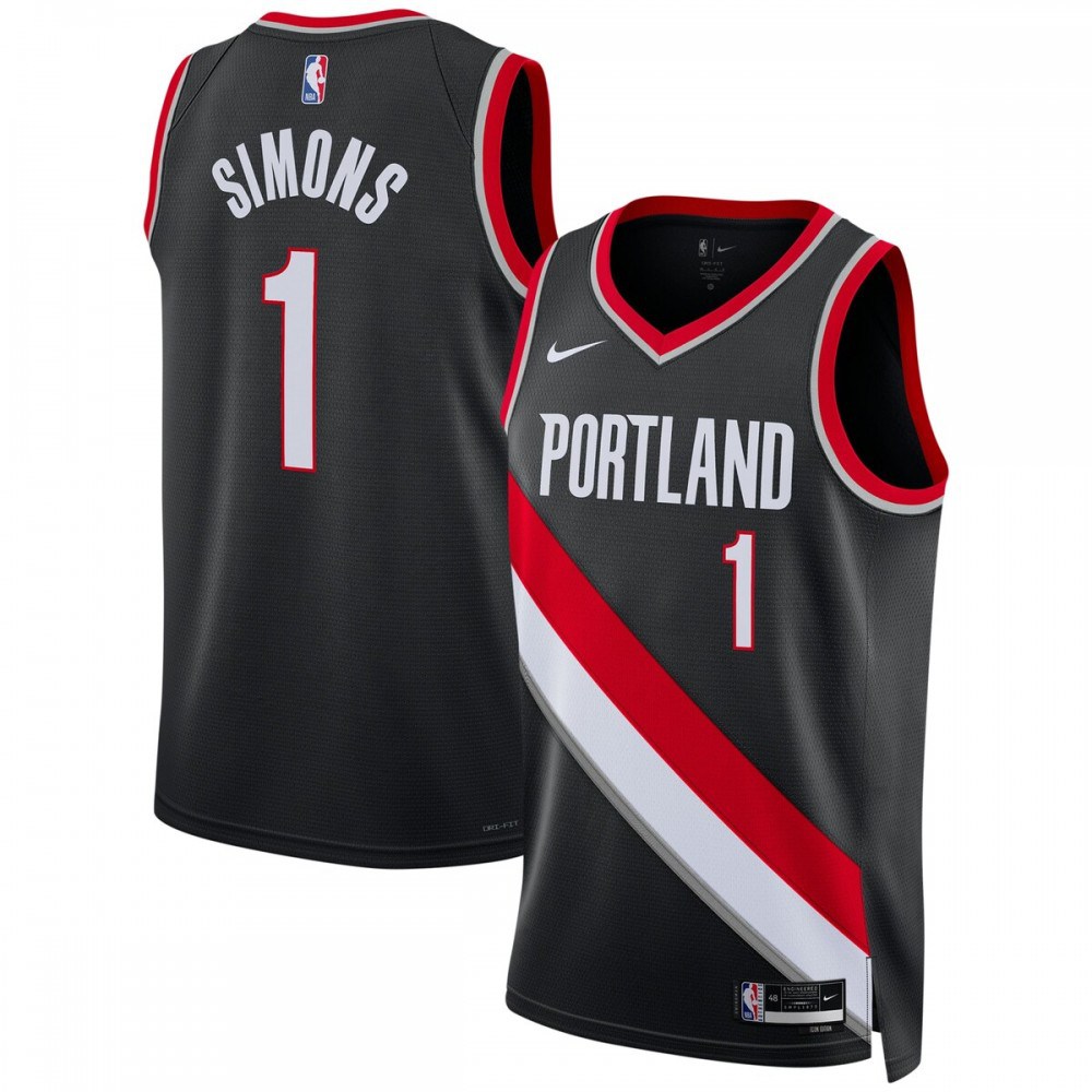 Anfernee Simons Portland Trail Blazers Unisex Swingman Jersey - Icon Edition - Black-Pro Kit Vault | Brand New 26/27 Sports Jerseys